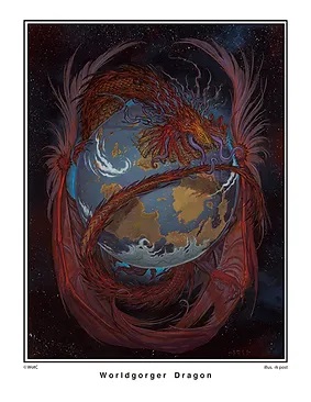 世界喰らいのドラゴン（サイン入り）（rk post）ドミナリア・リマスター特殊カードより