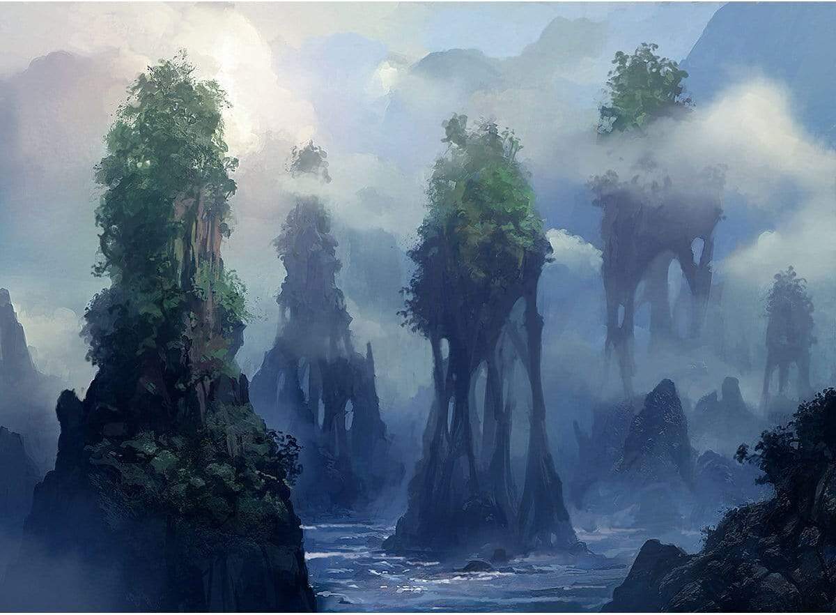 Island by Andreas Rocha from Magic 2014 (Backorder)
