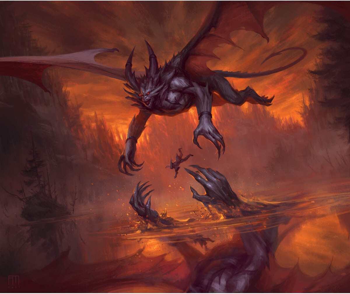 Dreadfeast Demon by Andrew Mar from Innistrad: Crimson Vow (Backorder)