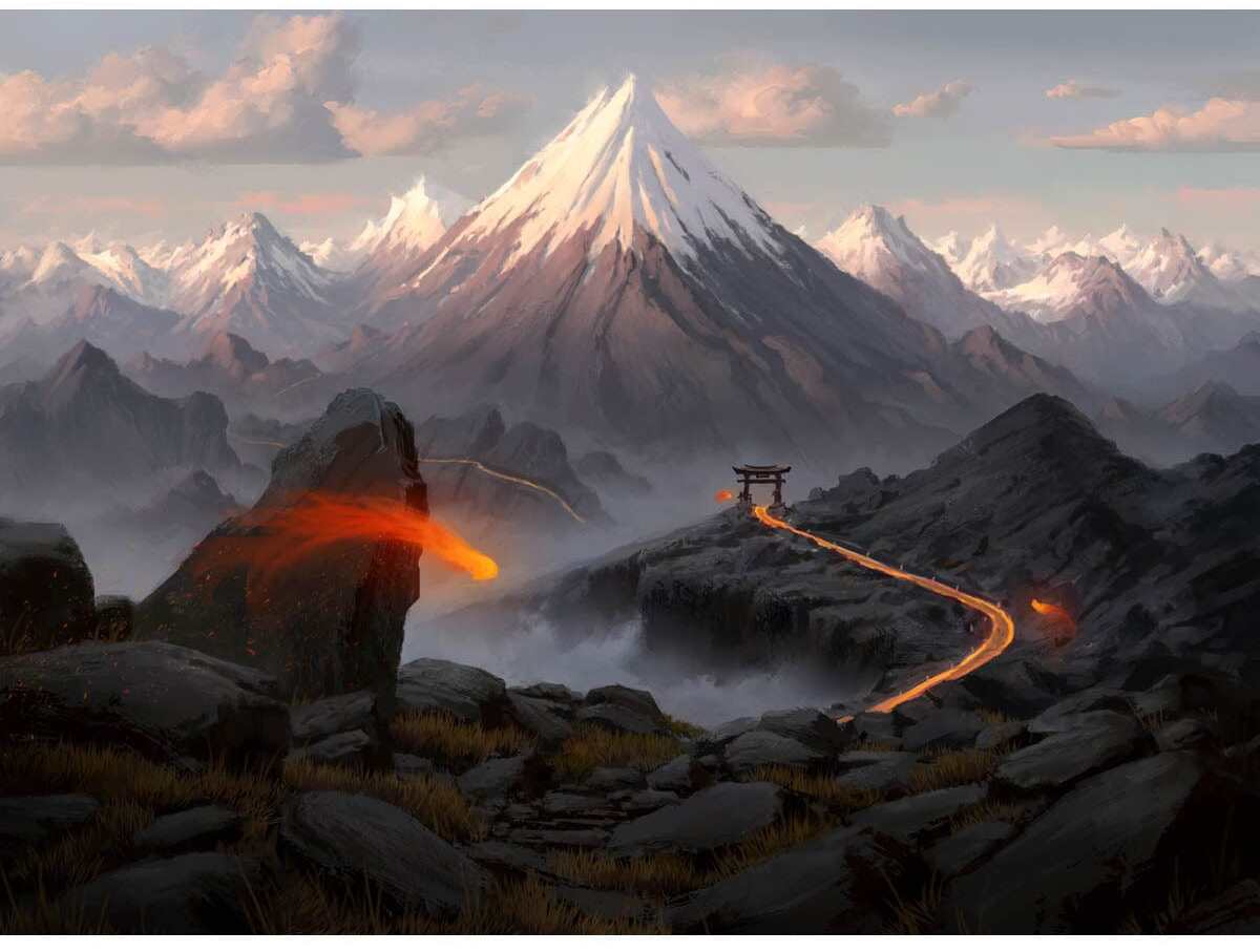 Mountain by Piotr Dura from Kamigawa: Neon Dynasty (Backorder)