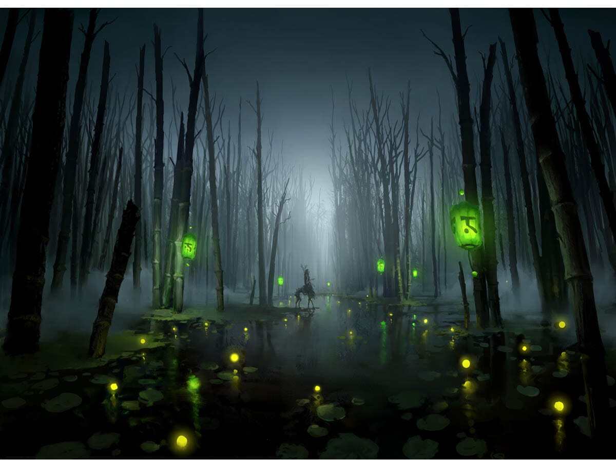 Swamp by Piotr Dura from Kamigawa: Neon Dynasty (Backorder)