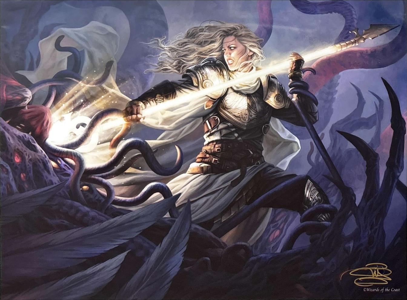 スレイベンの守護者、サリア（サイン入り）（Magali Villeneuve）Secret Lair Drop Seriesより