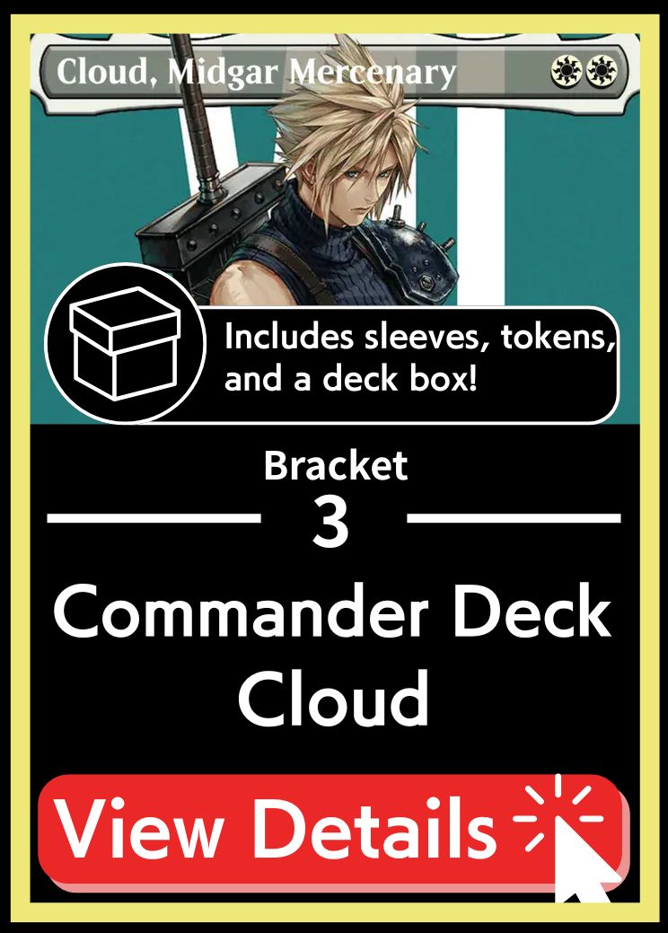 Pre-Built Commander Deck Set – 100 Cards 《Cloud, Midgar Mercenary》 【Includes Sleeves, Tokens & Deck Box】