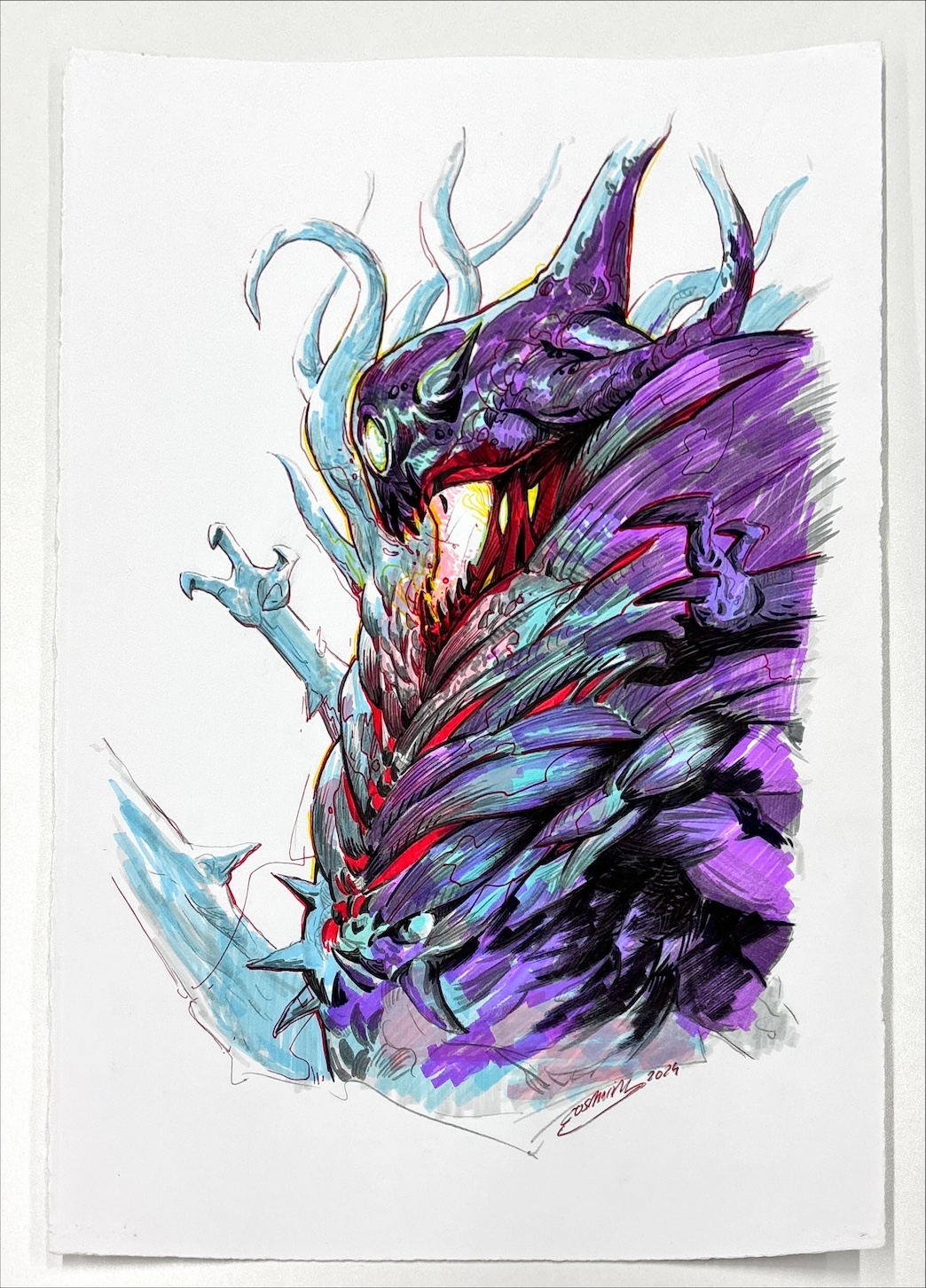 隆起する災い魔、アズラスク（1/1 リペイント）（Cosmin Podar）モダンホライゾン３統率者特殊カードより