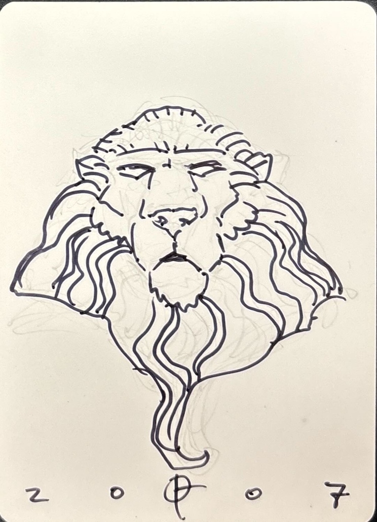 Daren Baderオリジナルスケッチ // ブランクカード