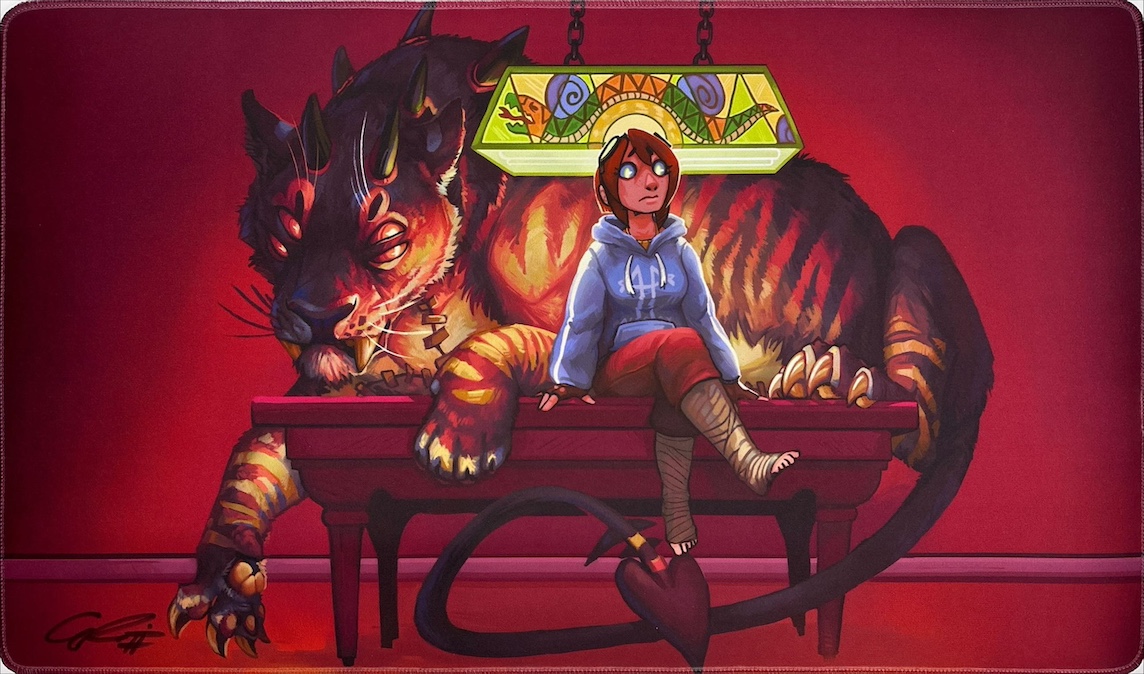 Andrea Radeck オリジナルプレイマット Caelum Sky Book 2 (Not Magic art) よりプレイマット（サイン入り）（ステッチ）