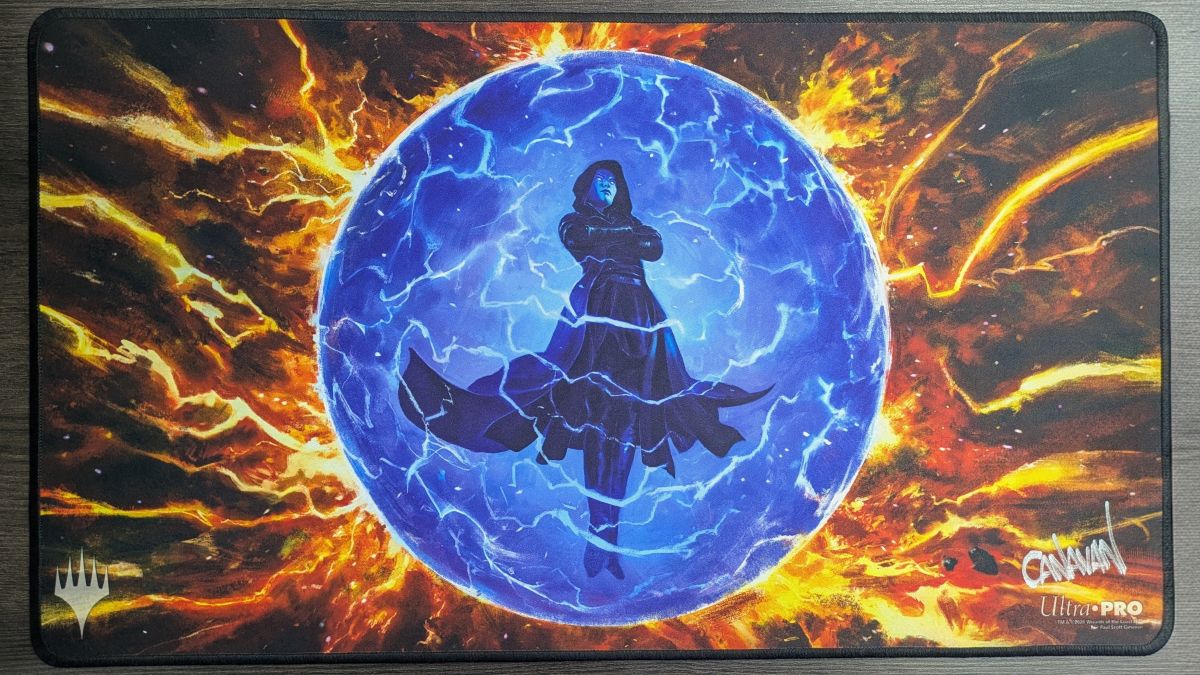 Force of Negation Playmat (Signed) (Stitched Edge)
