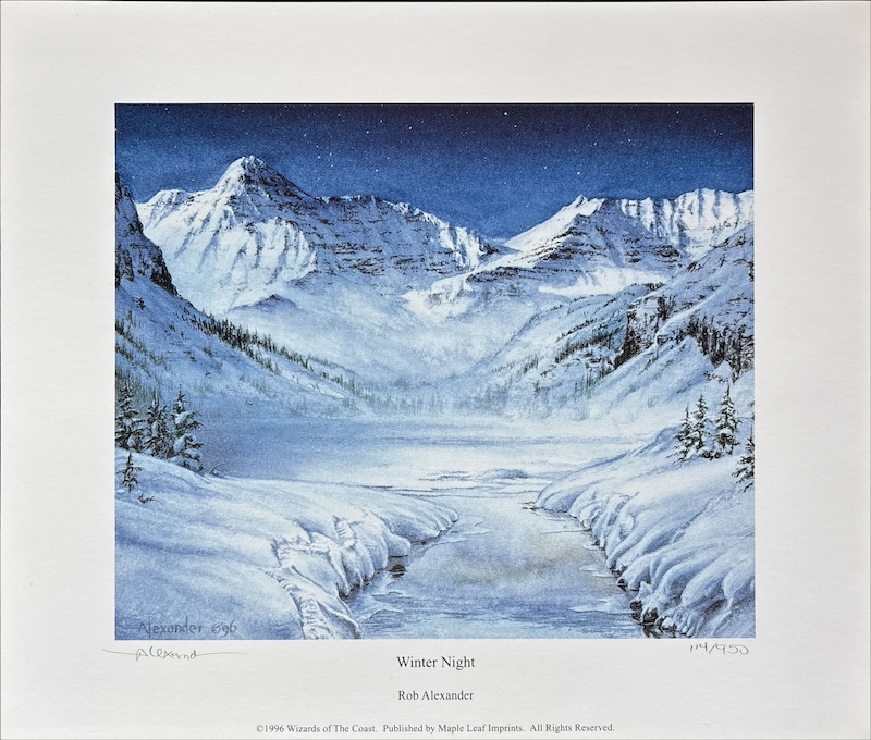 Winter's Night（サインド・シリアルナンバー入り）（Rob Alexander）アライアンスより