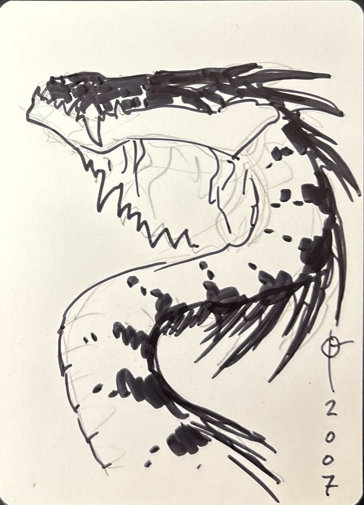 Daren Baderオリジナルスケッチ // ブランクカード