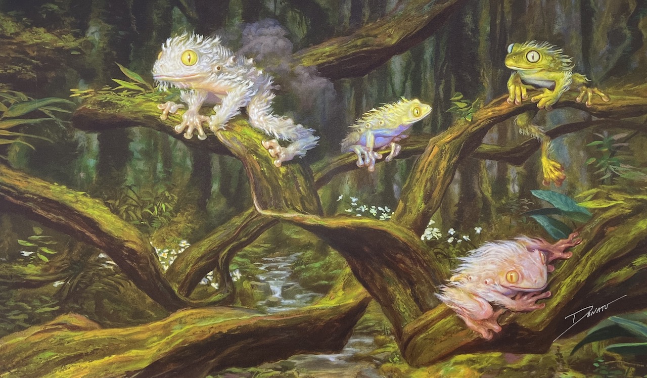 Donato Giancola - Spore Frog Family Playmat (Signed)