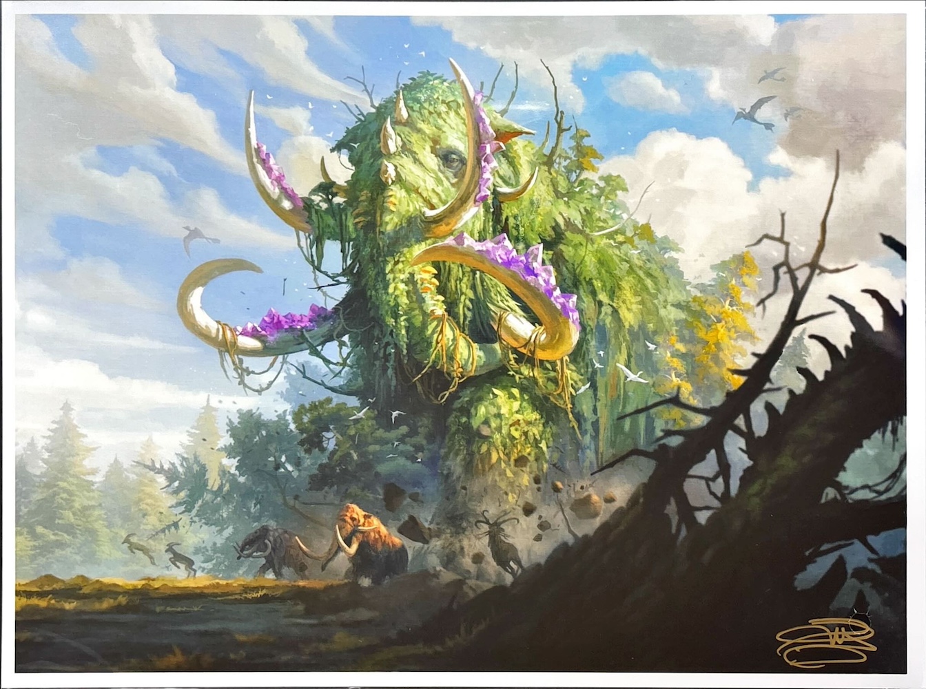 孔蹄のビヒモス（サイン入り）（Magali Villeneuve）タルキール：龍嵐録より