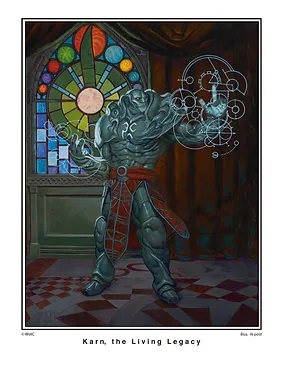 Karn, Living Legacy (signed) by rk post from Dominaria: United Variants