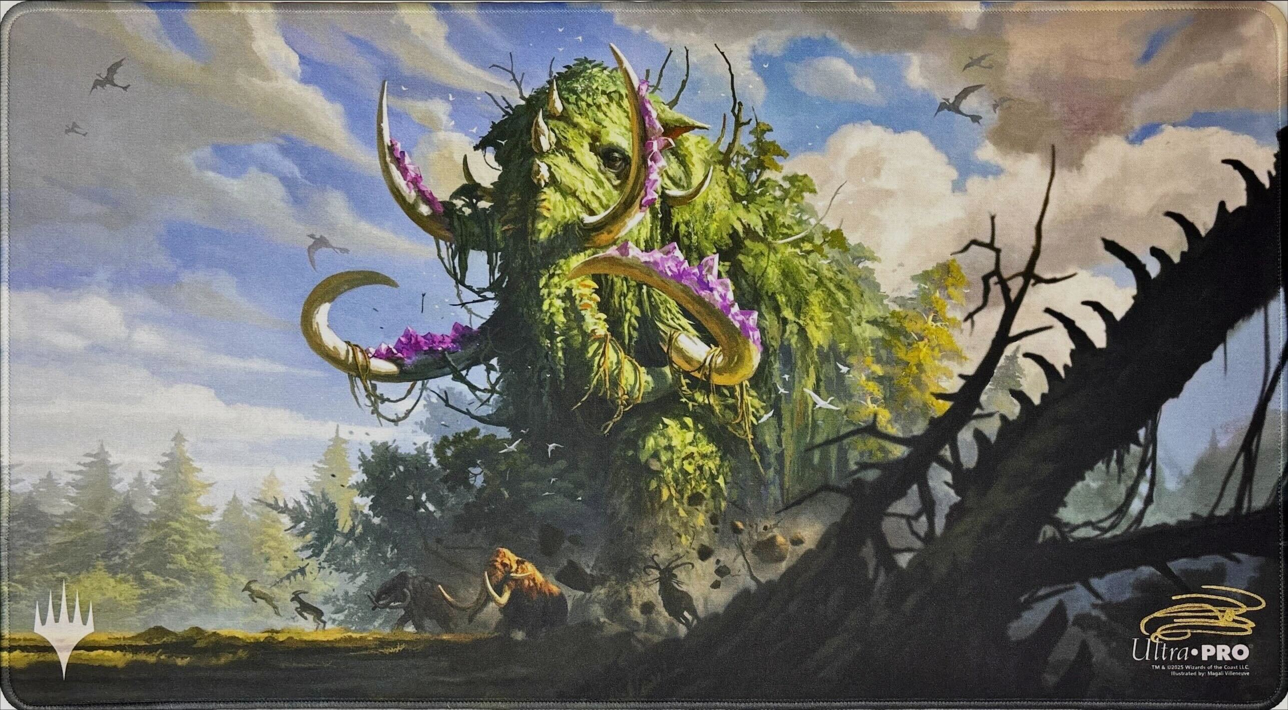 孔蹄のビヒモスプレイマット（サイン入り）（ステッチ）（拡張アート）