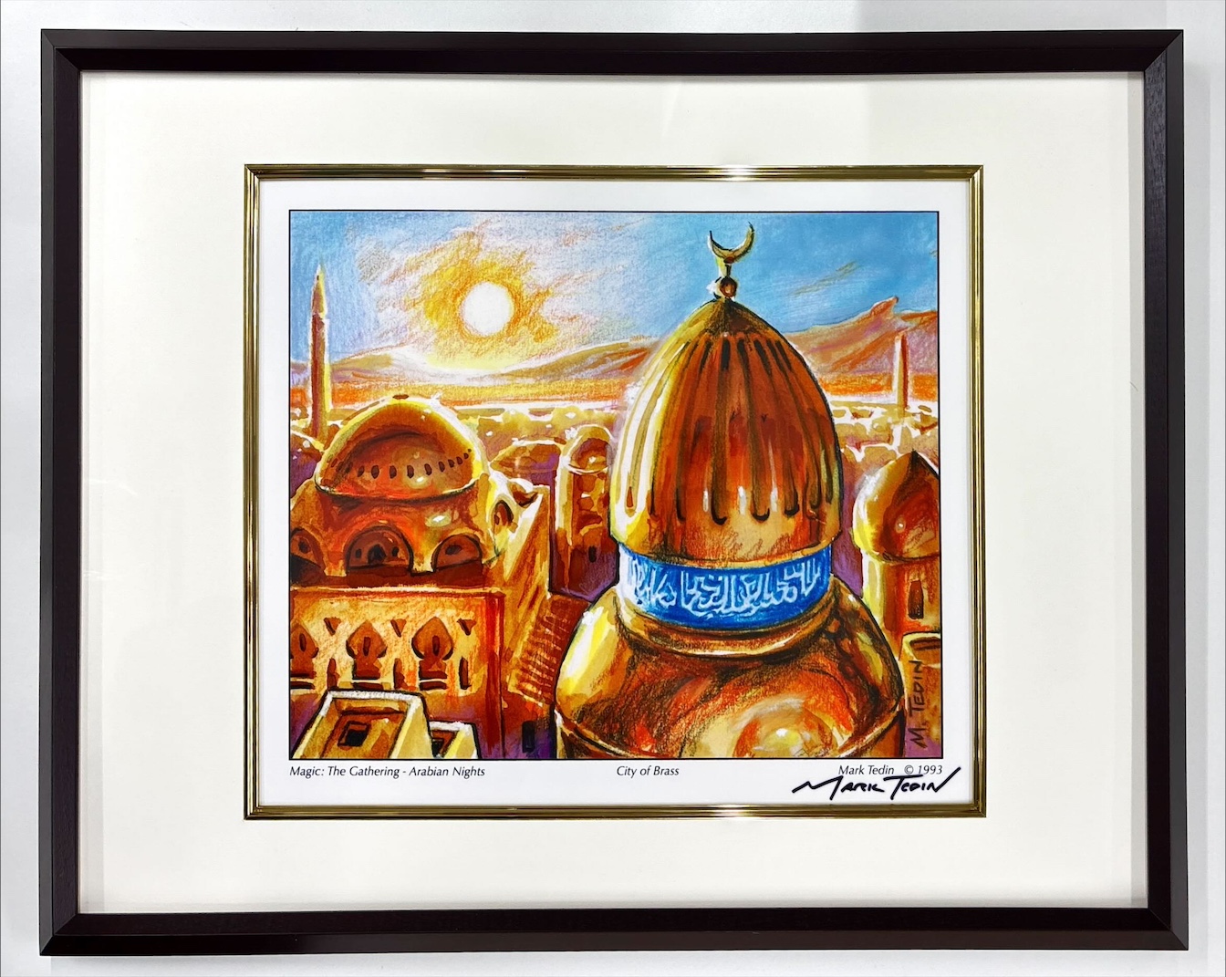 真鍮の都（サイン入り）（Mark Tedin）アラビアン・ナイトより