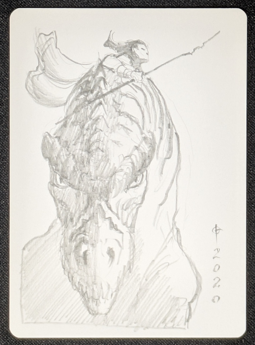 Daren Bader Artist Proof // Allosaurus Rider